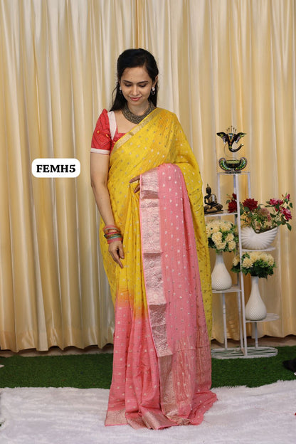 Premium Chinnon Georgette saree 😍🥳