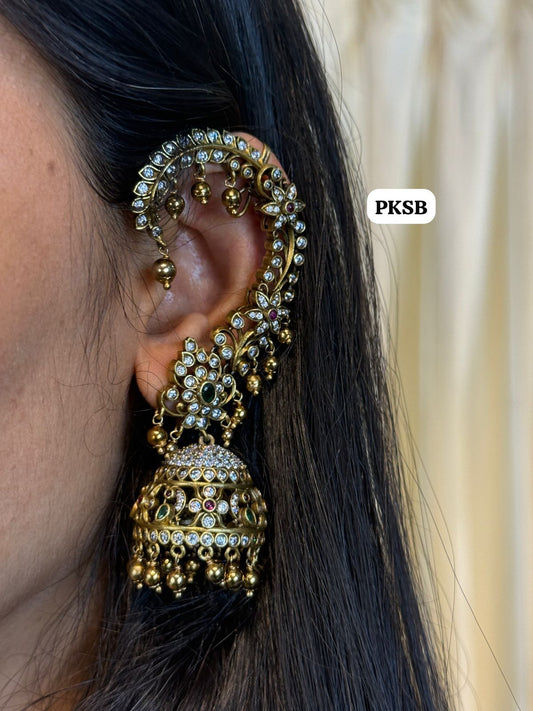 Black gold kushboo inspired Jumka 😍📚