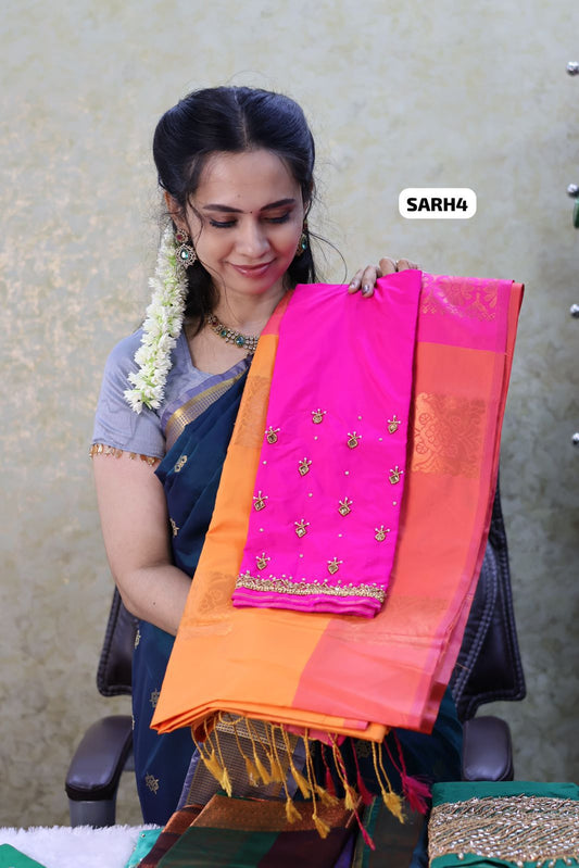Saree with aari work combo 🎁