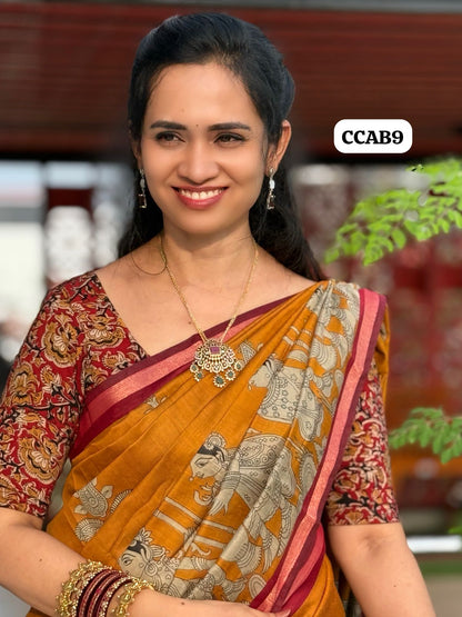 Kalamkari semi Modal silk Saree😍😎📚