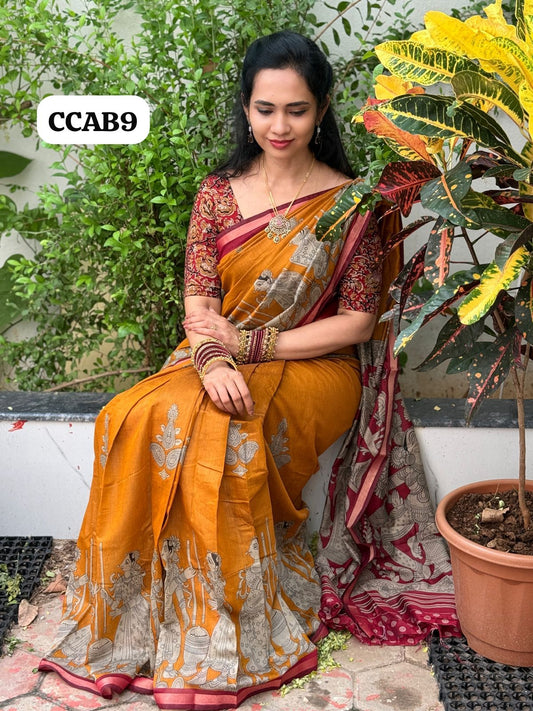 Kalamkari semi Model silk Saree😍😎📚