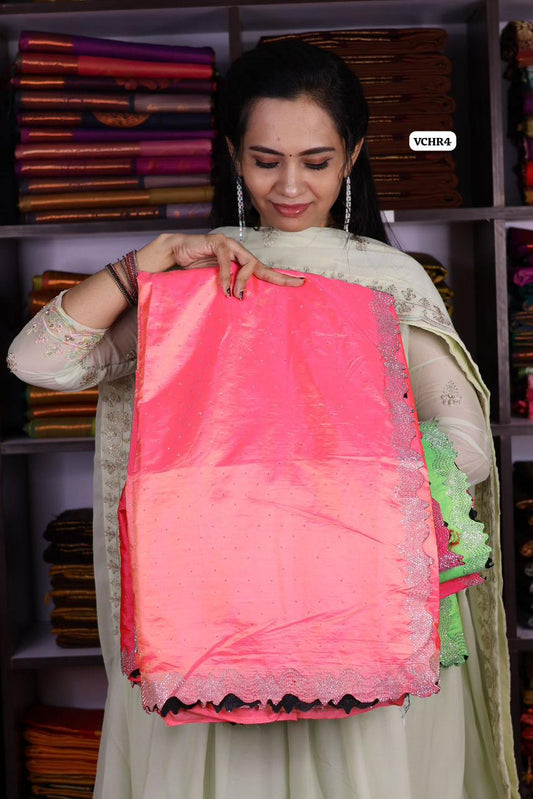 Designer saree with contrast blouse 😍🦋