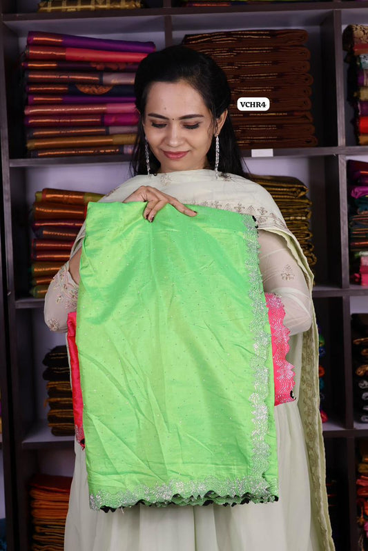 Designer saree with contrast blouse 😍🦋