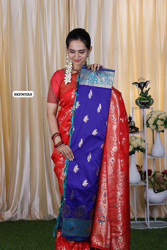 Offer 🤩Dual shade semi soft silk saree with trending design🤗