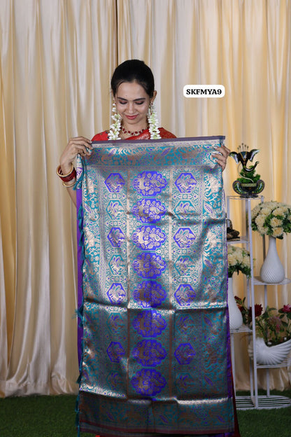 Offer🤩Dual shade semi soft silk saree with trending design😍