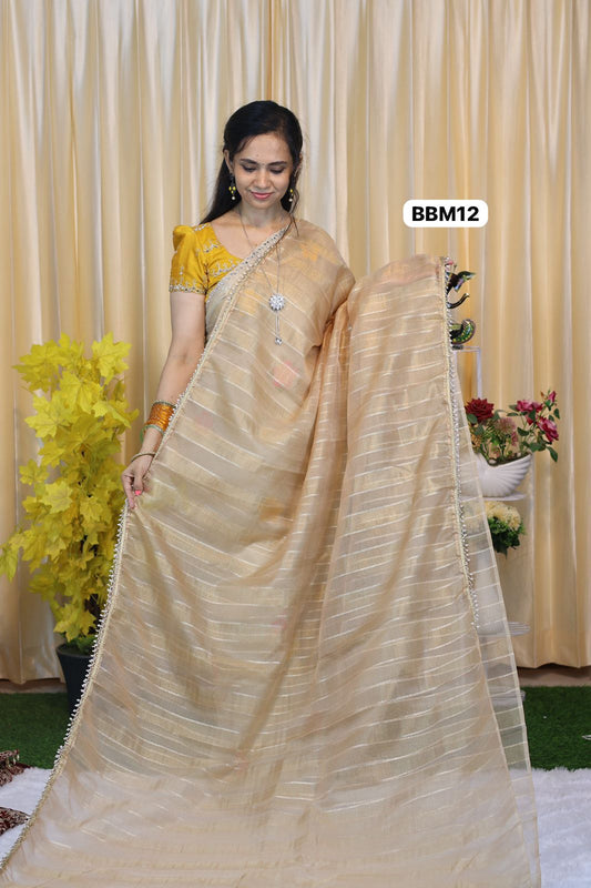 Soft tissue saree with lace work border 🥳