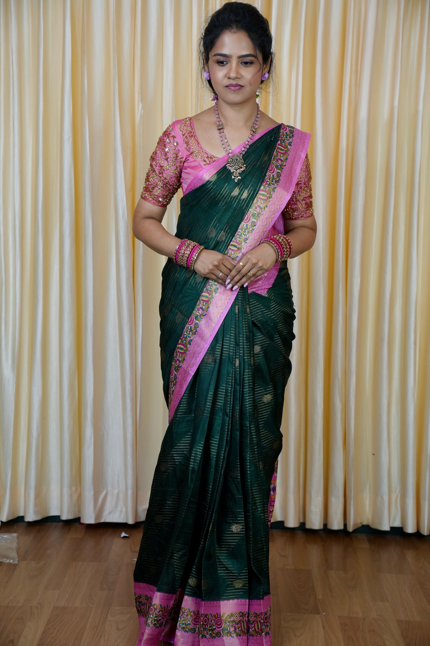 Silk mixed cotton saree😍😎📚