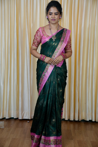 Silk mixed cotton saree😍😎📚