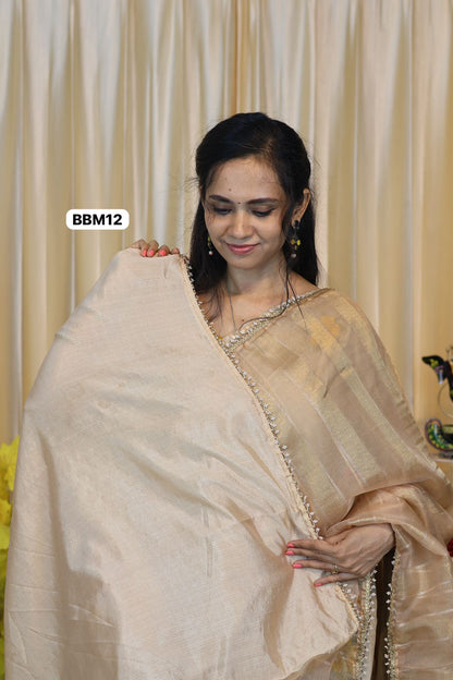 Soft tissue saree with lace work border 🥳