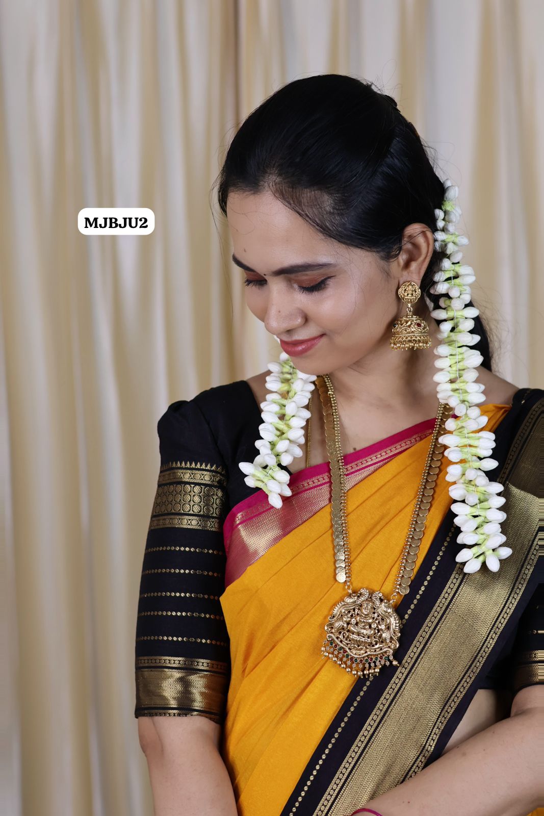 Long kasumalai with big jumka with back chain 🥳