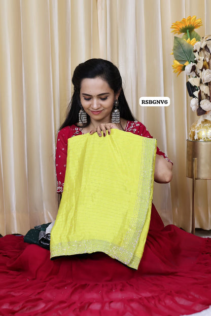 Designer saree with contrast blouse 😍Ⓜ️