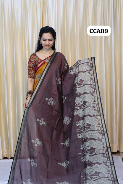 kalamkari Semi Modal Silk Saree😍😎📚