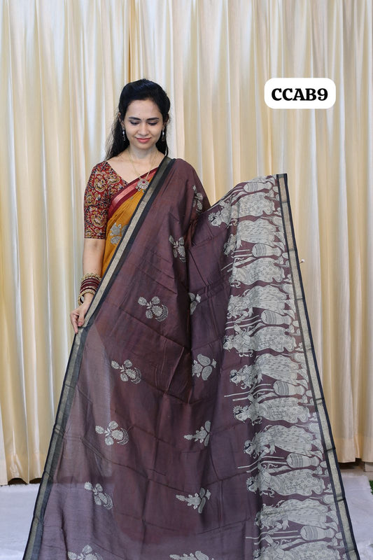 kalamkari Semi Modal Silk Saree😍😎📚