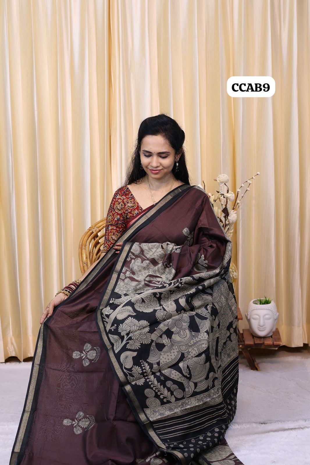 kalamkari Semi Modal Silk Saree😍😎📚