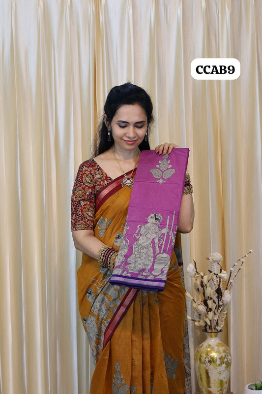 Kalamkari semi Model silk saree😍😎📚