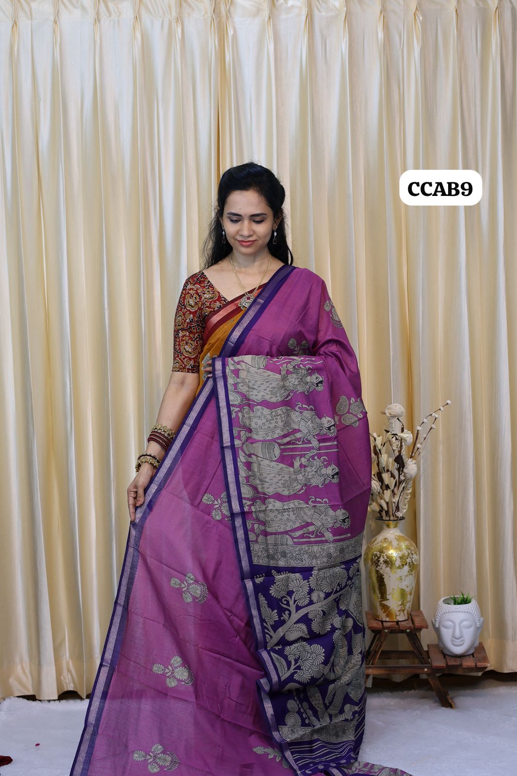 Kalamkari semi Model silk saree😍😎📚