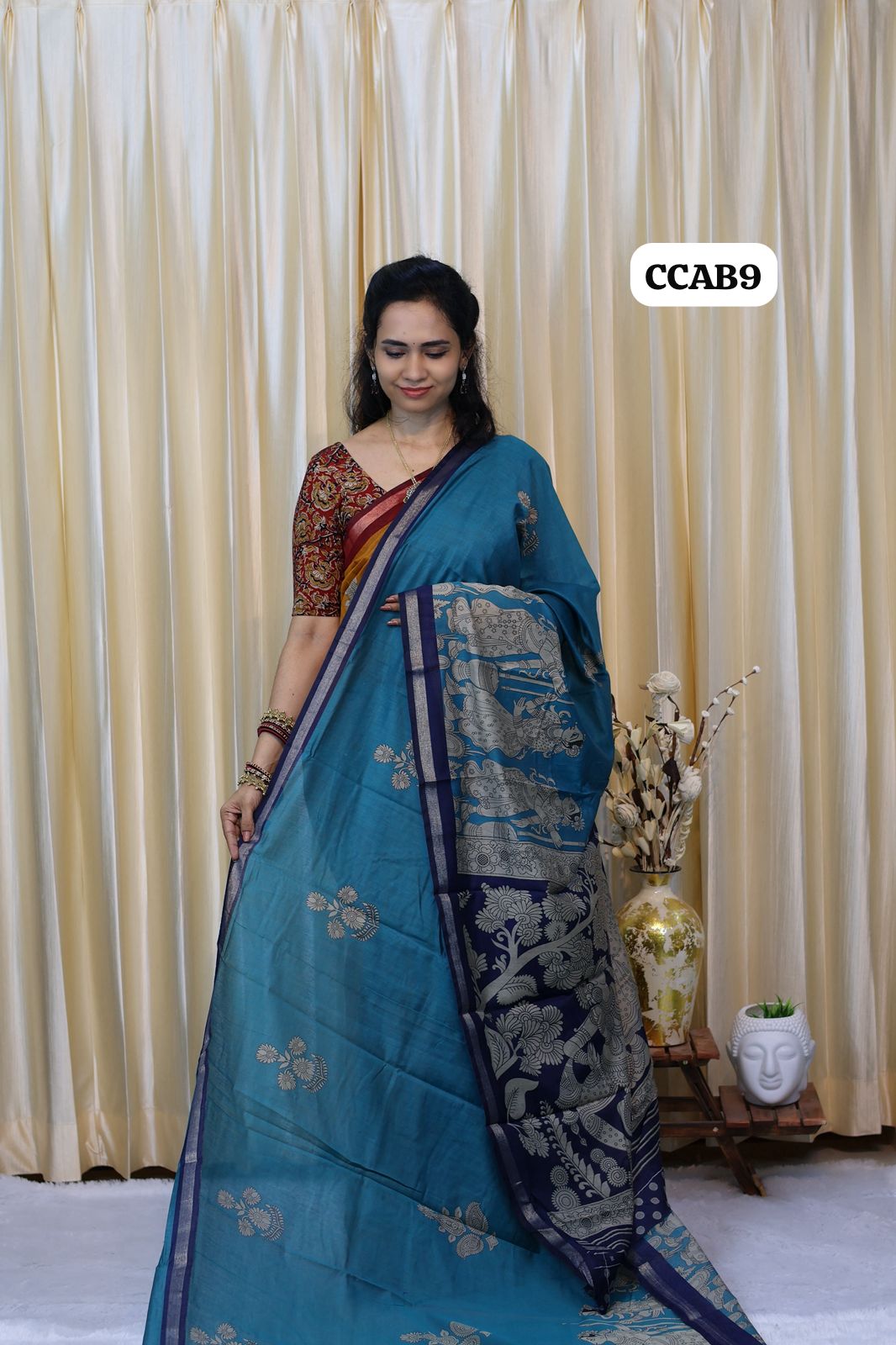 kalamkari Semi silk saree😍😎📚