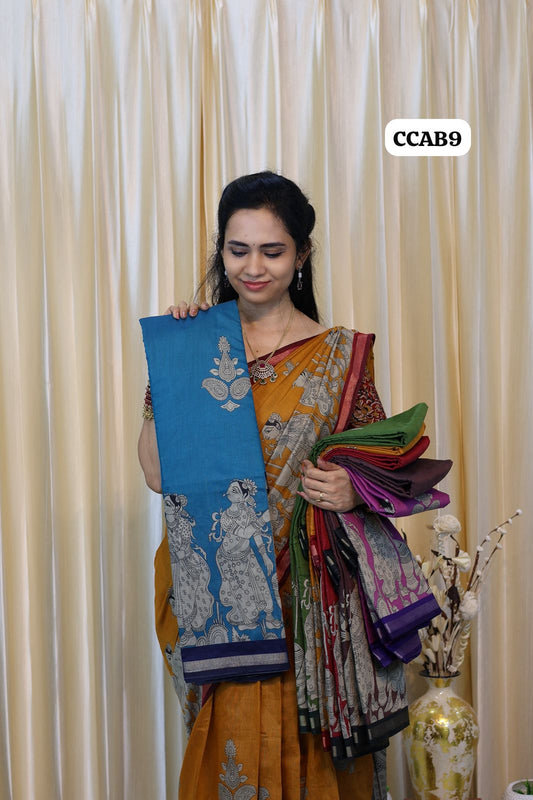 kalamkari Semi silk saree😍😎📚