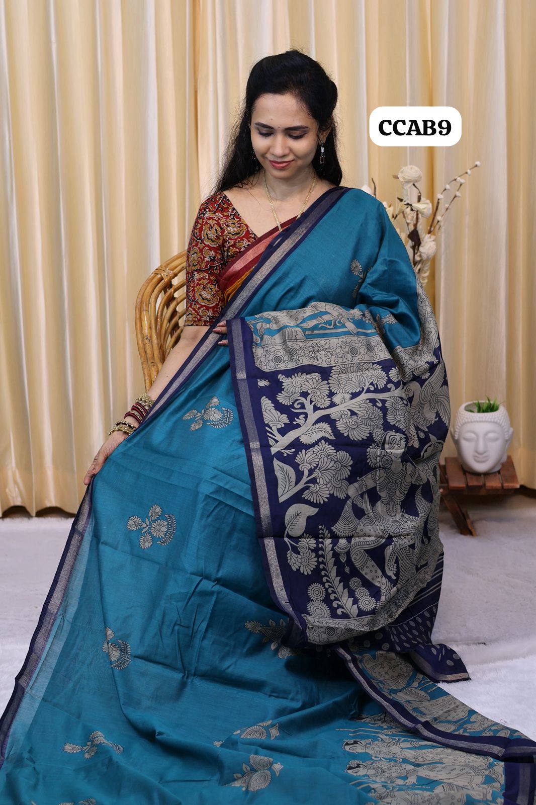 kalamkari Semi silk saree😍😎📚