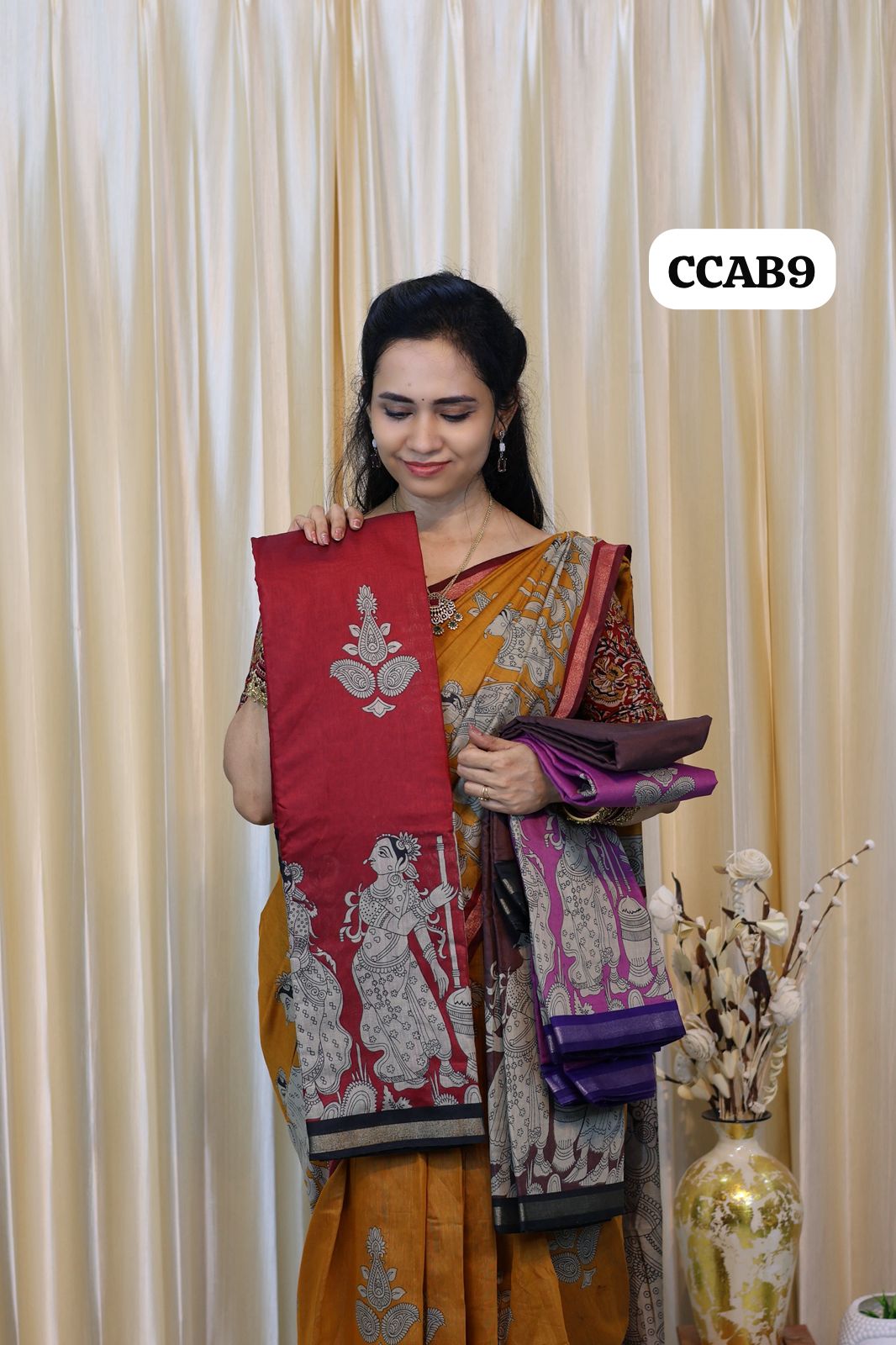kalamkari Semi Model Silk saree😍😎📚