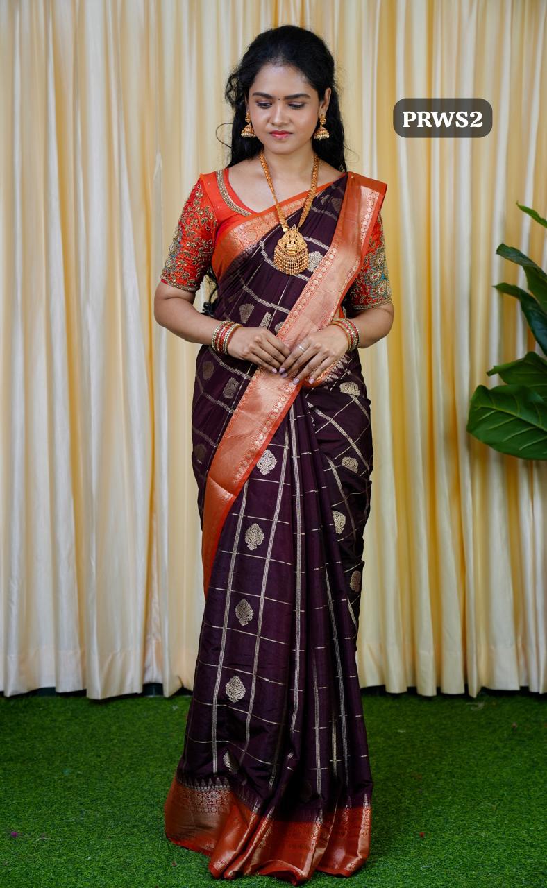 Premium warm silk saree with Contrast border🥳Dispatch time 4 or 5 days