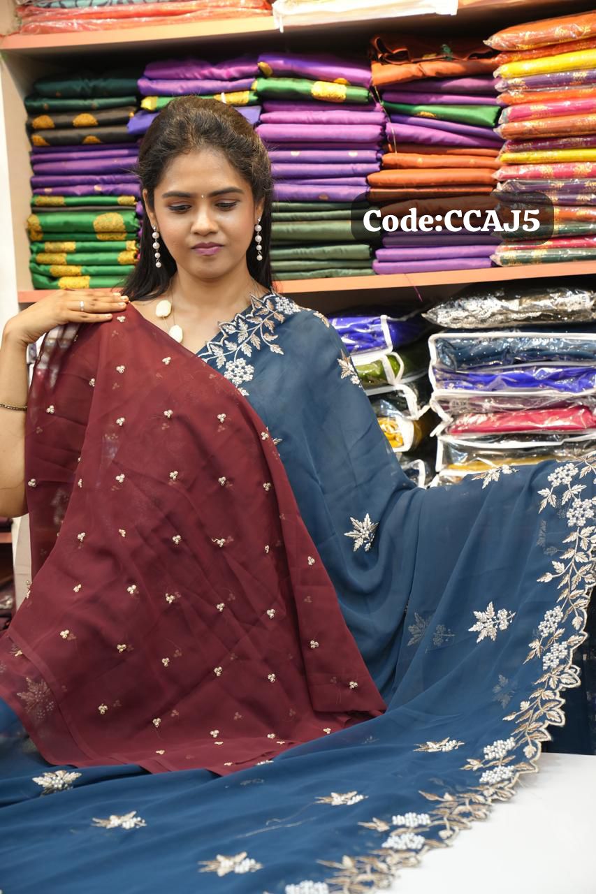 Georgette sarees🌈offer