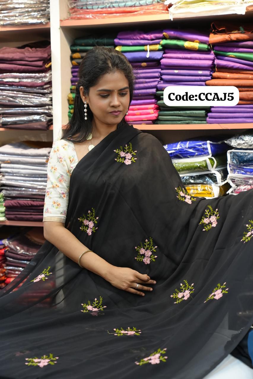 Georgette sarees🌈offer