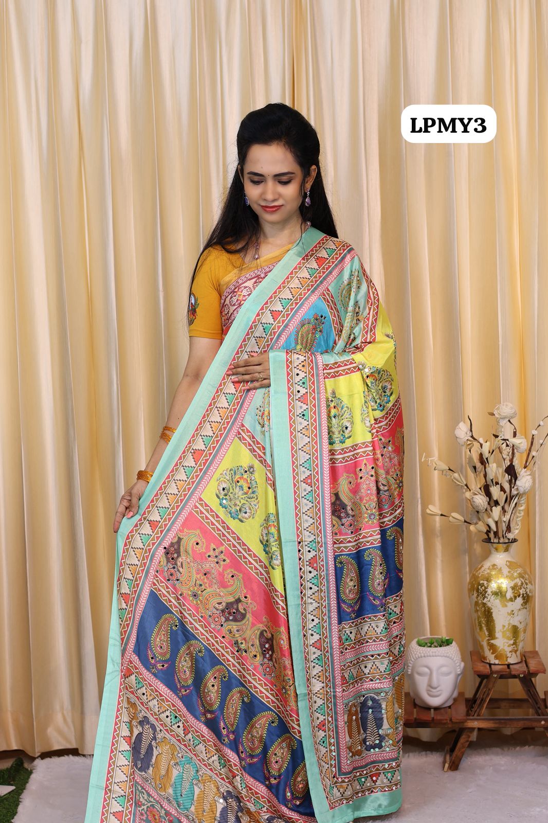 Masakali Mirror Work saree Offer😍😎📚⛳