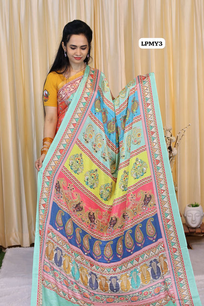 Masakali Mirror Work saree Offer😍😎📚⛳