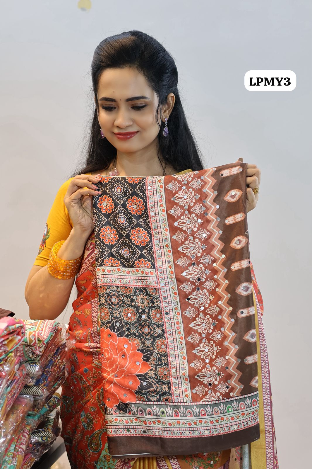 Masakali Mirror work saree Offer😍😎📚⛳