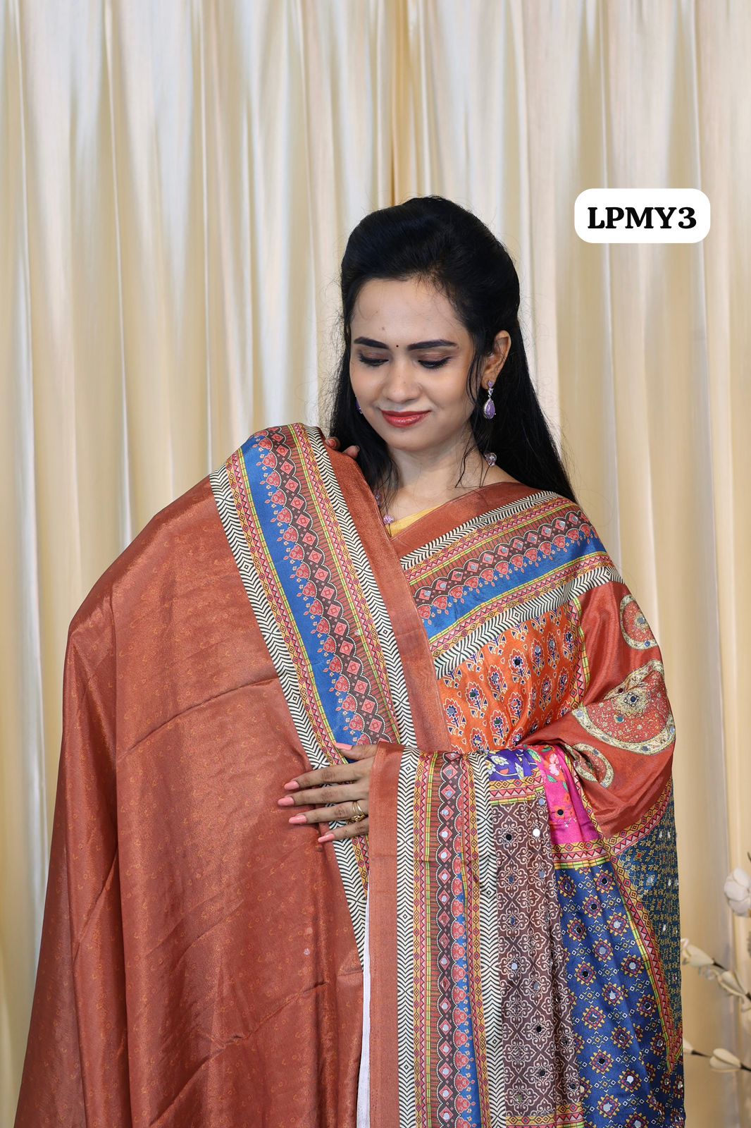 Masakali mirror work saree offer😍😎📚⛳