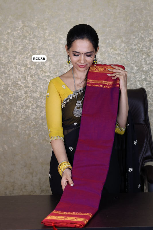 Small border chettinad cotton sarees🥳