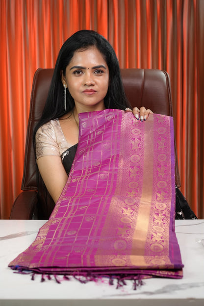 Kanchi semi silk saree🥰📚