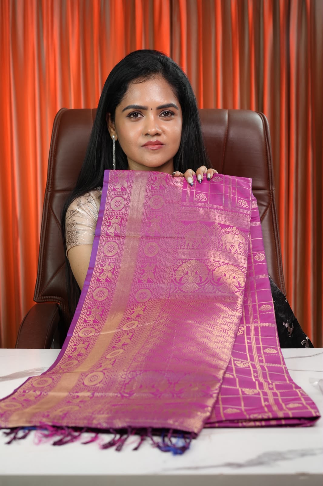 Kanchi semi silk saree🥰📚
