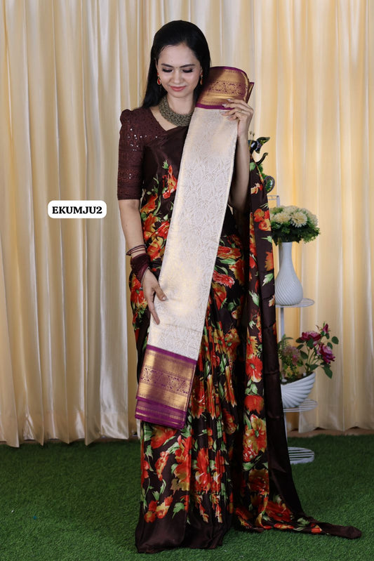 Kanchi bridal semi silk saree preebook 15 days🥳