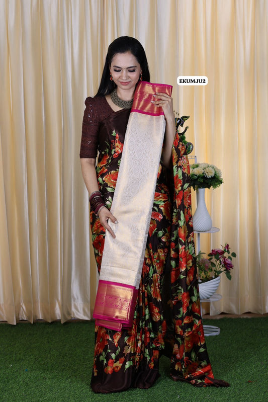 Kanchi bridal semi silk saree prebook 10 days🥳✅