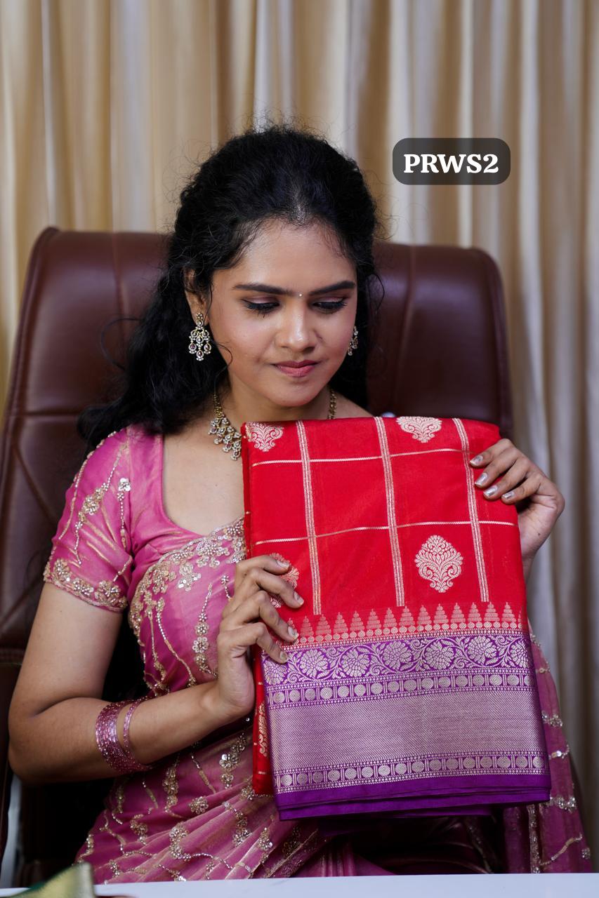 Premium warm silk saree with Contrast border🥳Dispatch time 2 or3 days