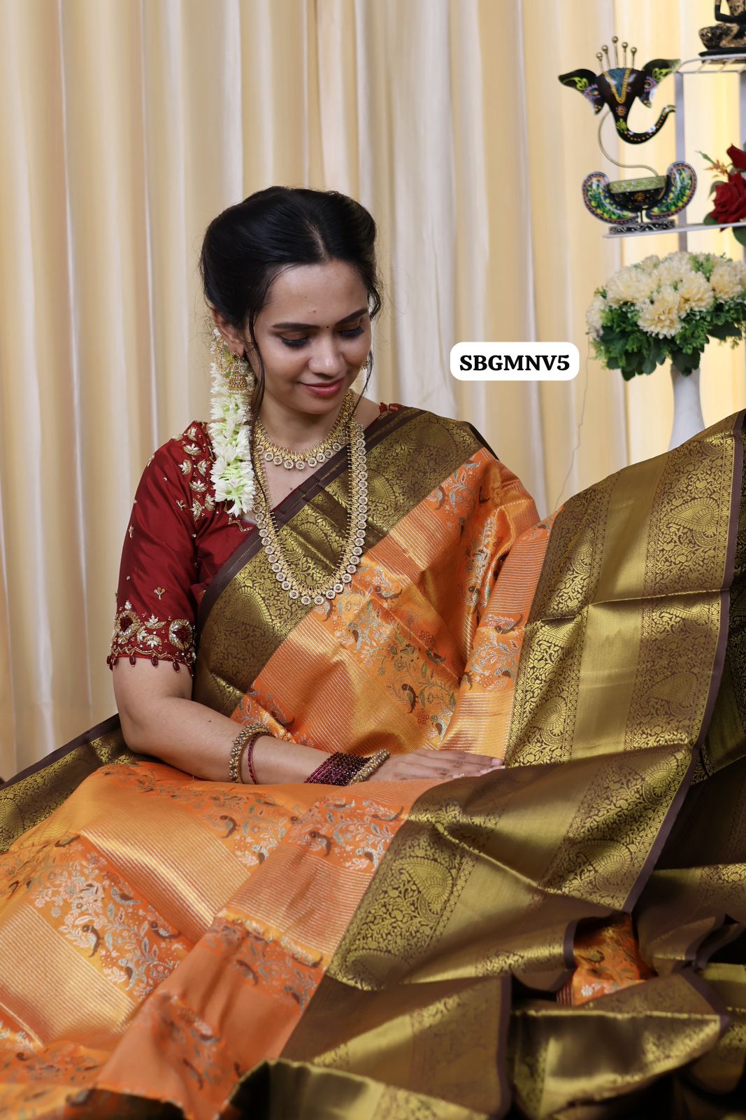 Bridal Kanchi semi silk saree Ⓜ️