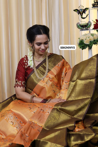 Bridal Kanchi semi silk saree Ⓜ️