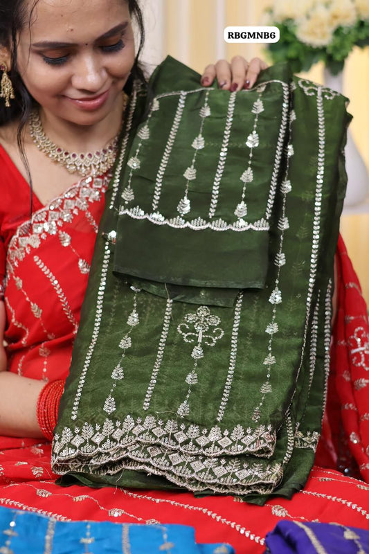 Space silk saree with heavy work 😍Ⓜ️