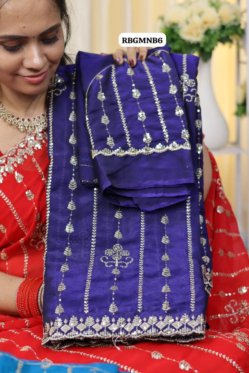 Space silk saree with heavy work 😍Ⓜ️