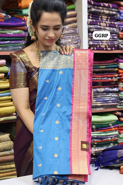 Kanchi soft silk sarees🥰🌈😎📚