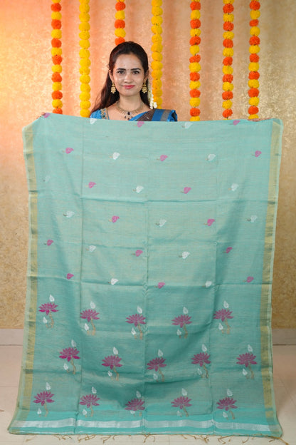 Linen silk cotton sarees😍🥳