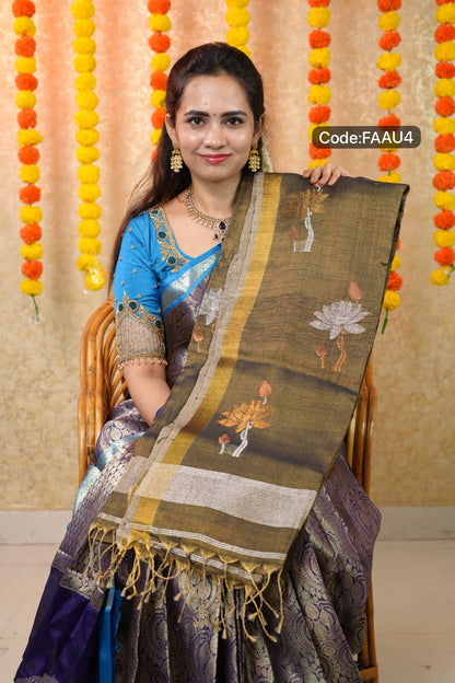 Linen silk cotton sarees😍🥳