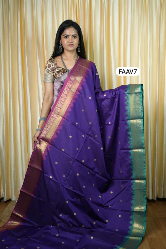 Soft silk saree with Ganga Jamuna border 🥰🥳