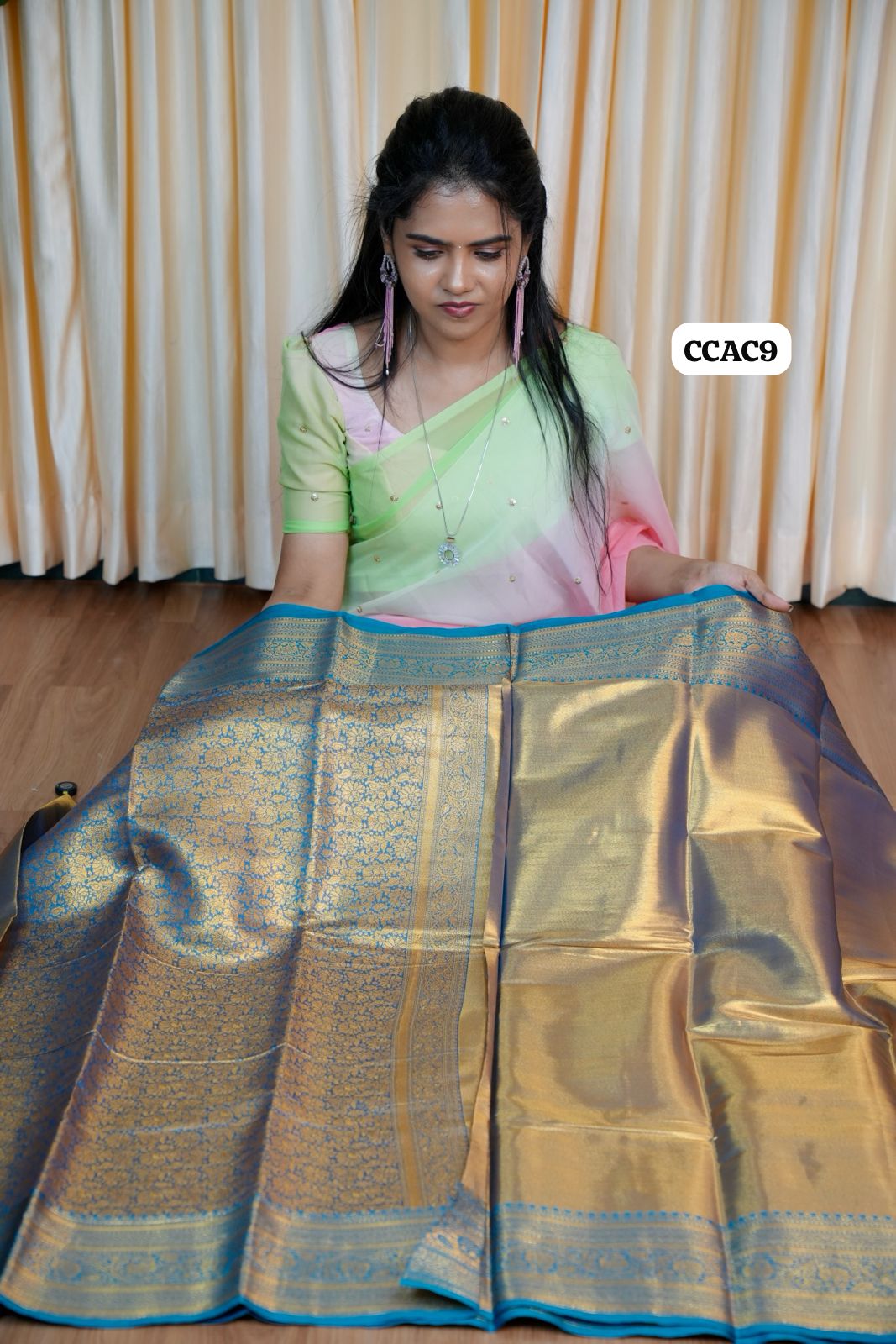Kanchi Semi silk sarees with Aari blouse 🥳