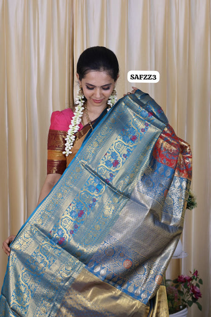 Kanchi inspired semi silk saree sold❌
