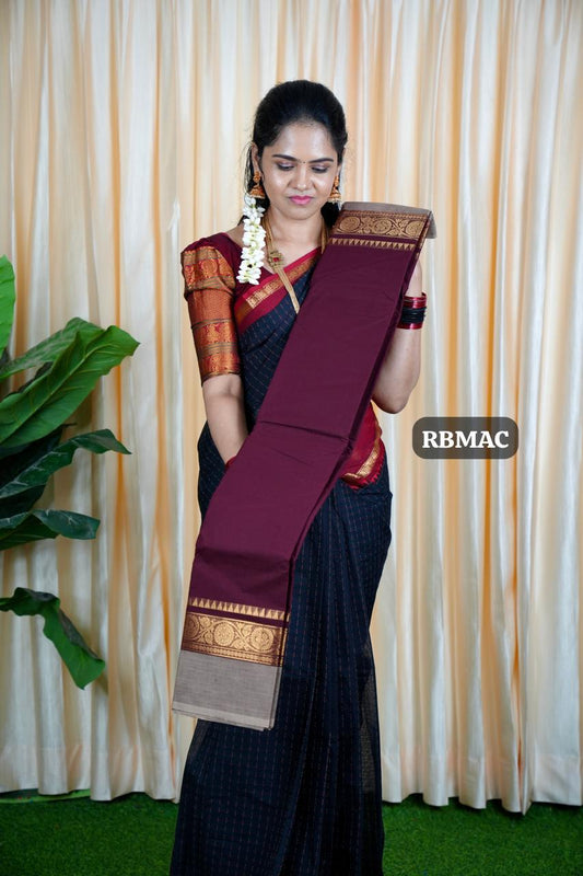Kanchi Cotton without blouse sold❌