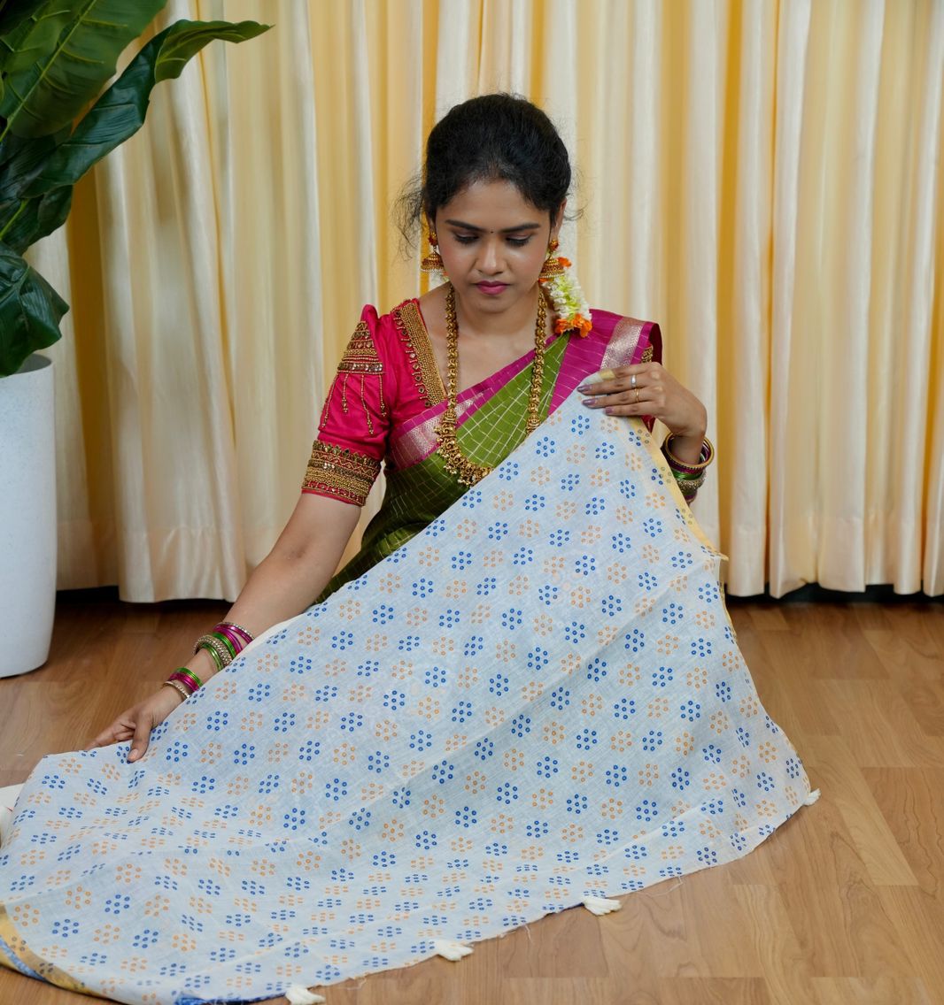 Linen cotton sarees🥰😎