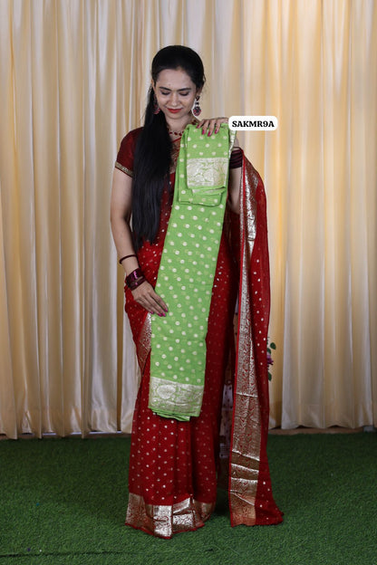Viscose georgette saree with same blouse 🥳